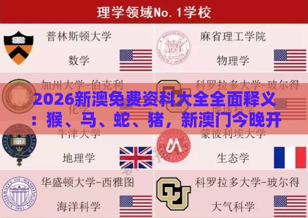 2026新澳免费资科大全全面释义：猴、马、蛇、猪，新澳门今晚开一肖预测,2025年新奥正版免费大全-百度经验释义、解释与落实-谨防误导的伎俩