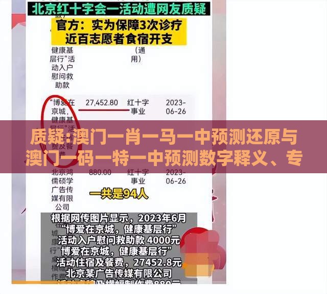 质疑:澳门一肖一马一中预测还原与澳门一码一特一中预测数字释义、专家解析解释与落实-防范不实的阴谋